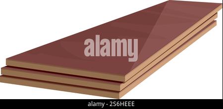 Plywood building icon. Cartoon of Plywood building vector icon for web design isolated on white background. Plywood building icon, cartoon style Stock Vector