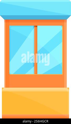 Paid parking security icon. Cartoon of Paid parking security vector icon for web design isolated on white background. Paid parking security icon, cartoon style Stock Vector