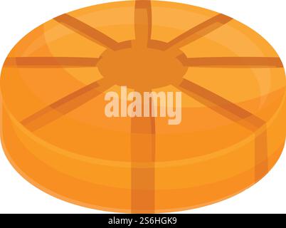 Cake mold icon. Cartoon of cake mold vector icon for web design isolated on white background. Cake mold icon, cartoon style Stock Vector