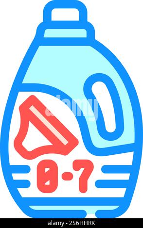baby powder detergent color icon vector. baby powder detergent sign. isolated symbol illustration. baby powder detergent color icon vector illustration Stock Vector