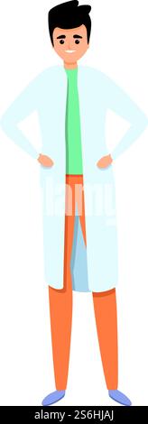 Research scientist icon. Cartoon of Research scientist vector icon for web design isolated on white background. Research scientist icon, cartoon style Stock Vector