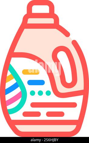 color preservation detergent color icon vector. color preservation detergent sign. isolated symbol illustration. color preservation detergent color icon vector illustration Stock Vector