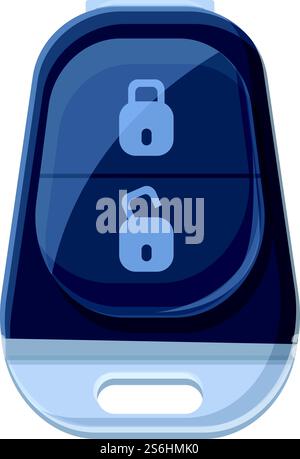 Plastic smart car key icon. Cartoon of Plastic smart car key vector icon for web design isolated on white background. Plastic smart car key icon, cartoon style Stock Vector