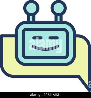 Feedback chatbot icon. Outline Feedback chatbot vector icon for web design isolated on white background. Feedback chatbot icon, outline style Stock Vector