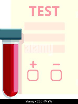 Coronavirus test icon. Cartoon and flat of Coronavirus test vector icon for web design isolated on white background. Coronavirus test icon, cartoon and flat style Stock Vector