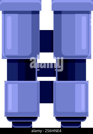 Safari binoculars icon. Cartoon of Safari binoculars vector icon for web design isolated on white background. Safari binoculars icon, cartoon style Stock Vector