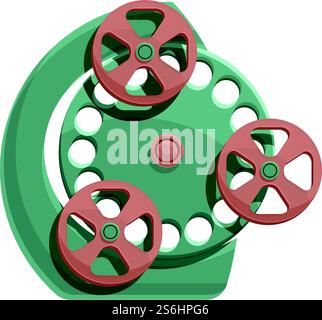Perpetual motion newtons icon. Cartoon of Perpetual motion newtons vector icon for web design isolated on white background. Perpetual motion newtons icon, cartoon style Stock Vector