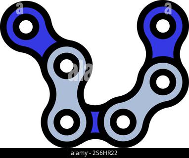 Bike chain icon. Outline Bike chain vector icon for web design isolated on white background. Bike chain icon, outline style Stock Vector