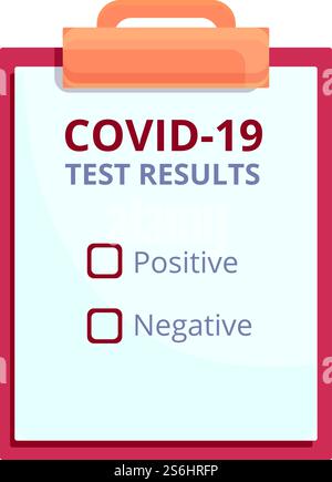 Medical covid result icon. Cartoon and flat of Medical covid result vector icon for web design isolated on white background. Medical covid result icon, cartoon and flat style Stock Vector