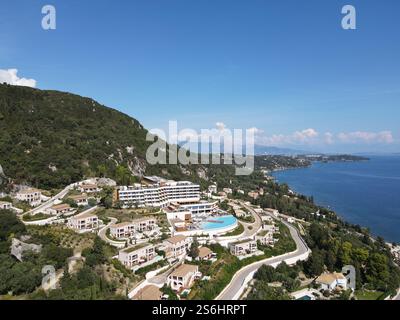 Porto Timoni beach in Corfu, a double beach and crystalline water in Corfu Island, Greece Stock Photo