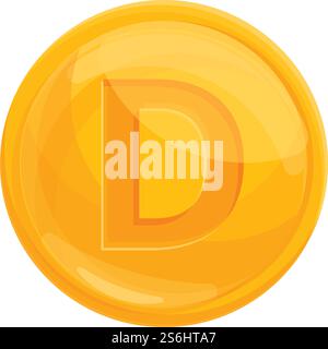 Vitamin d icon. Cartoon of Vitamin d vector icon for web design isolated on white background. Vitamin d icon, cartoon style Stock Vector