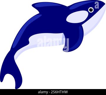 Deep killer whale icon. Cartoon of Deep killer whale vector icon for web design isolated on white background. Deep killer whale icon, cartoon style Stock Vector