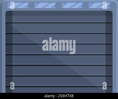 Garage automatic gate icon. Cartoon and flat of Garage automatic gate vector icon for web design isolated on white background. Garage automatic gate icon, cartoon and flat style Stock Vector