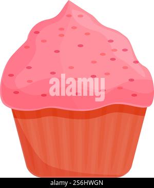 Candy muffin icon. Cartoon and flat of Candy muffin vector icon for web design isolated on white background. Candy muffin icon, cartoon and flat style Stock Vector