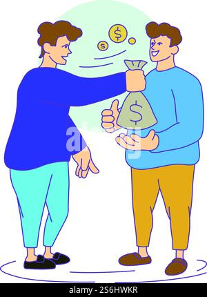 Help compensation icon. Cartoon and flat of Help compensation vector icon for web design isolated on white background. Help compensation icon, cartoon and flat style Stock Vector