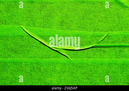 Glued green paper tape background creased texture Stock Photo