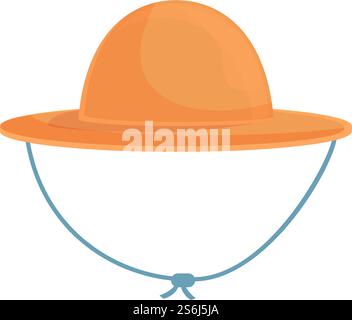 Hiking hat icon. Cartoon of Hiking hat vector icon for web design isolated on white background. Hiking hat icon, cartoon style Stock Vector