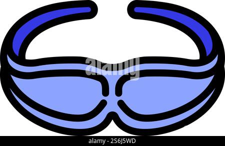 Cycling glasses icon. Outline Cycling glasses vector icon for web design isolated on white background. Cycling glasses icon, outline style Stock Vector