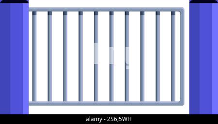 Automatic gate icon. Cartoon and flat of Automatic gate vector icon for web design isolated on white background. Automatic gate icon, cartoon and flat style Stock Vector
