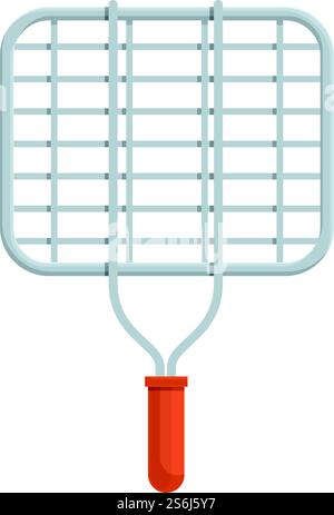 Barbecue net icon. Cartoon and flat of Barbecue net vector icon for web design isolated on white background. Barbecue net icon, cartoon and flat style Stock Vector