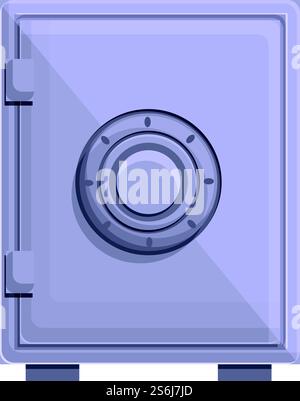 Deposit room safe icon. Cartoon of Deposit room safe vector icon for web design isolated on white background. Deposit room safe icon, cartoon style Stock Vector