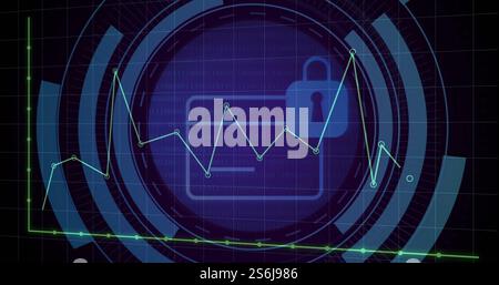Image of scope scanning and credit card over diagram Stock Photo