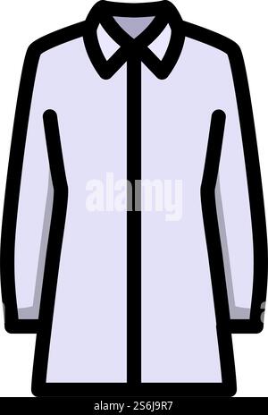 Business Blouse Icon. Editable Bold Outline With Color Fill Design. Vector Illustration. Stock Vector