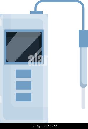 Ph meter icon. Cartoon of Ph meter vector icon for web design isolated on white background. Ph meter icon, cartoon style Stock Vector