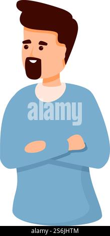 Waiting colleague icon. Cartoon of Waiting colleague vector icon for web design isolated on white background. Waiting colleague icon, cartoon style Stock Vector
