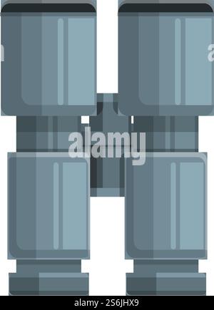 Hiking binoculars icon. Cartoon of Hiking binoculars vector icon for web design isolated on white background. Hiking binoculars icon, cartoon style Stock Vector
