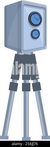 Speed radar equipment icon. Cartoon of Speed radar equipment vector icon for web design isolated on white background. Speed radar equipment icon, cartoon style Stock Vector
