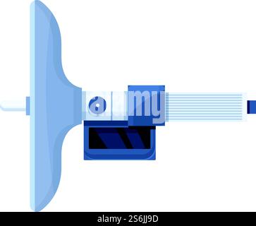 Digital micrometer laboratory icon. Cartoon of Digital micrometer laboratory vector icon for web design isolated on white background. Digital micrometer laboratory icon, cartoon style Stock Vector