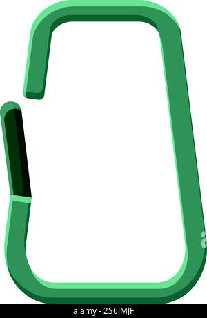 Carabiner for hiking icon. Cartoon of Carabiner for hiking vector icon for web design isolated on white background. Carabiner for hiking icon, cartoon style Stock Vector
