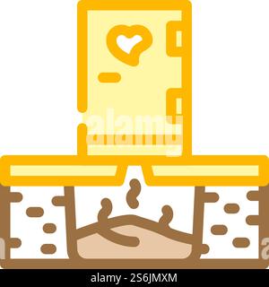 toilet compost color icon vector. toilet compost sign. isolated symbol illustration. toilet compost color icon vector illustration Stock Vector