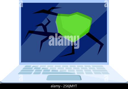 Display laptop repair icon. Cartoon of Display laptop repair vector icon for web design isolated on white background. Display laptop repair icon, cartoon style Stock Vector