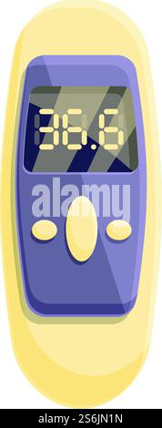 Electronic laser thermometer icon. Cartoon of electronic laser thermometer vector icon for web design isolated on white background. Electronic laser thermometer icon, cartoon style Stock Vector