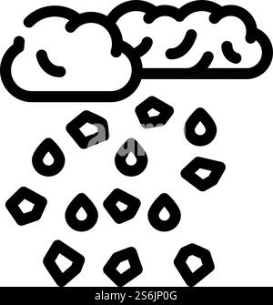 hail disaster line icon vector illustration Stock Vector Image & Art ...