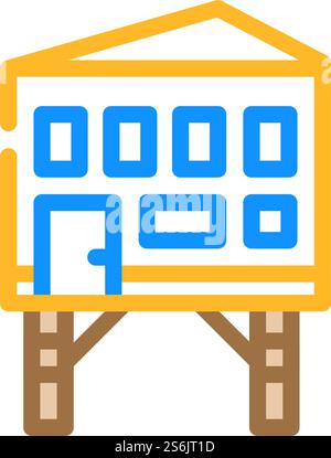Stilt house line icon on white Stock Vector Image & Art - Alamy