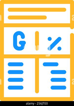 ratio in grams and percent color icon vector illustration Stock Vector ...
