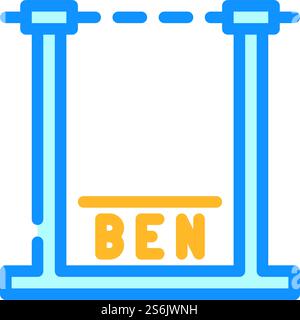 height control parking gate color icon vector. height control parking gate sign. isolated symbol illustration. height control parking gate color icon vector illustration Stock Vector