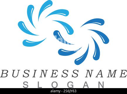 Water wave splash icon logo vector Stock Vector