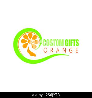 Fresh Orange Fruit, Slice of Lemon Lime Grapefruit Citrus with swirl letter initial O logo design inspiration Stock Vector