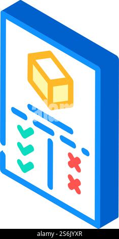analysis plus and minus production isometric icon vector illustration ...