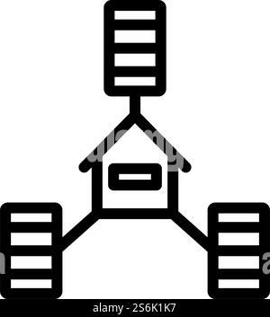 Datacenter Icon. Editable Bold Outline With Color Fill Design. Vector ...