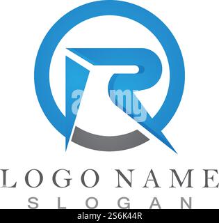 R Letters Logos Icons Stock Vector