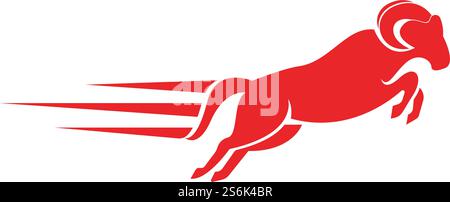 Rams head logo design icon Stock Vector