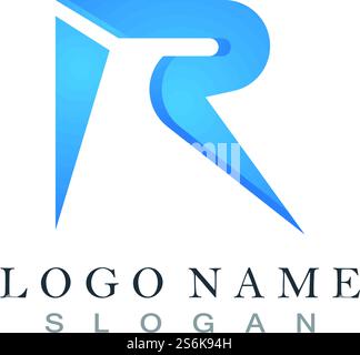 R Letters Logos Icons Stock Vector