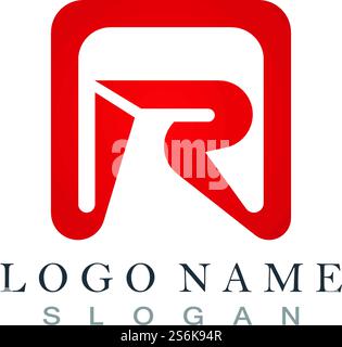 R Letters Logos Icons Stock Vector