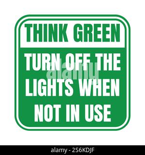 Think green world in light bulb with contemporary text background ...