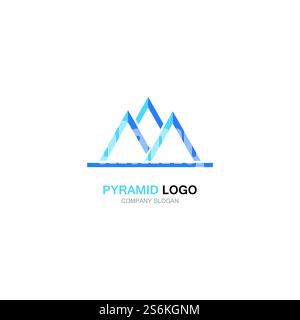 triangle pyramid logo design and vector symbol egyptian,  and logo business Stock Vector